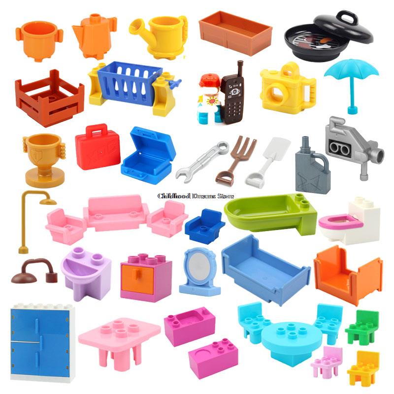Tech House Accessories - مكعبات بناء كبيرة ملحقات نموذج الأثاث