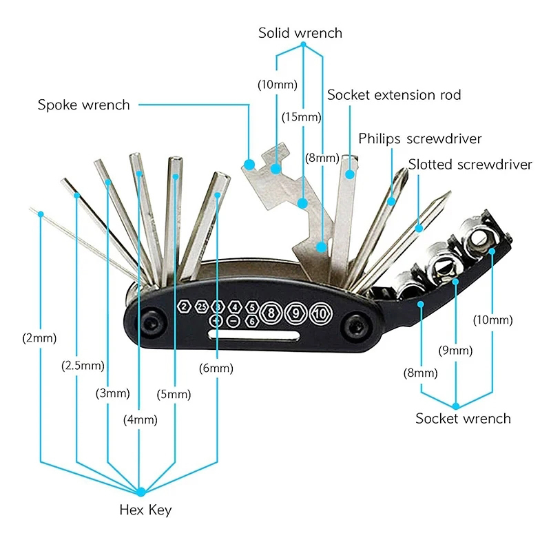 مجموعة أدوات إصلاح الدراجات ال - مراجعة Tech Accessories Store وسعره