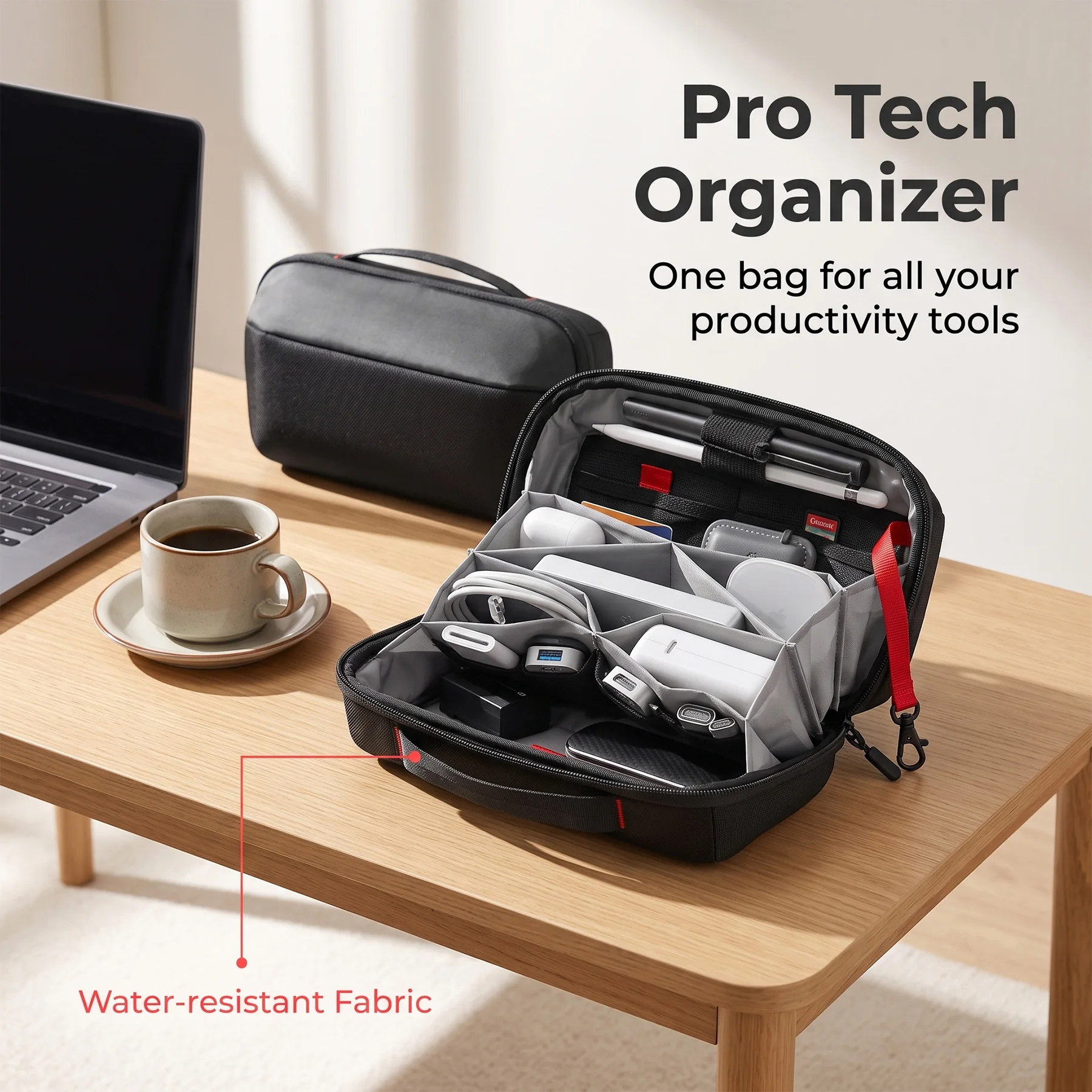 حقيبة تنظيم أدوات السفر، حافظة - مراجعة Tech Accessories Store وسعره