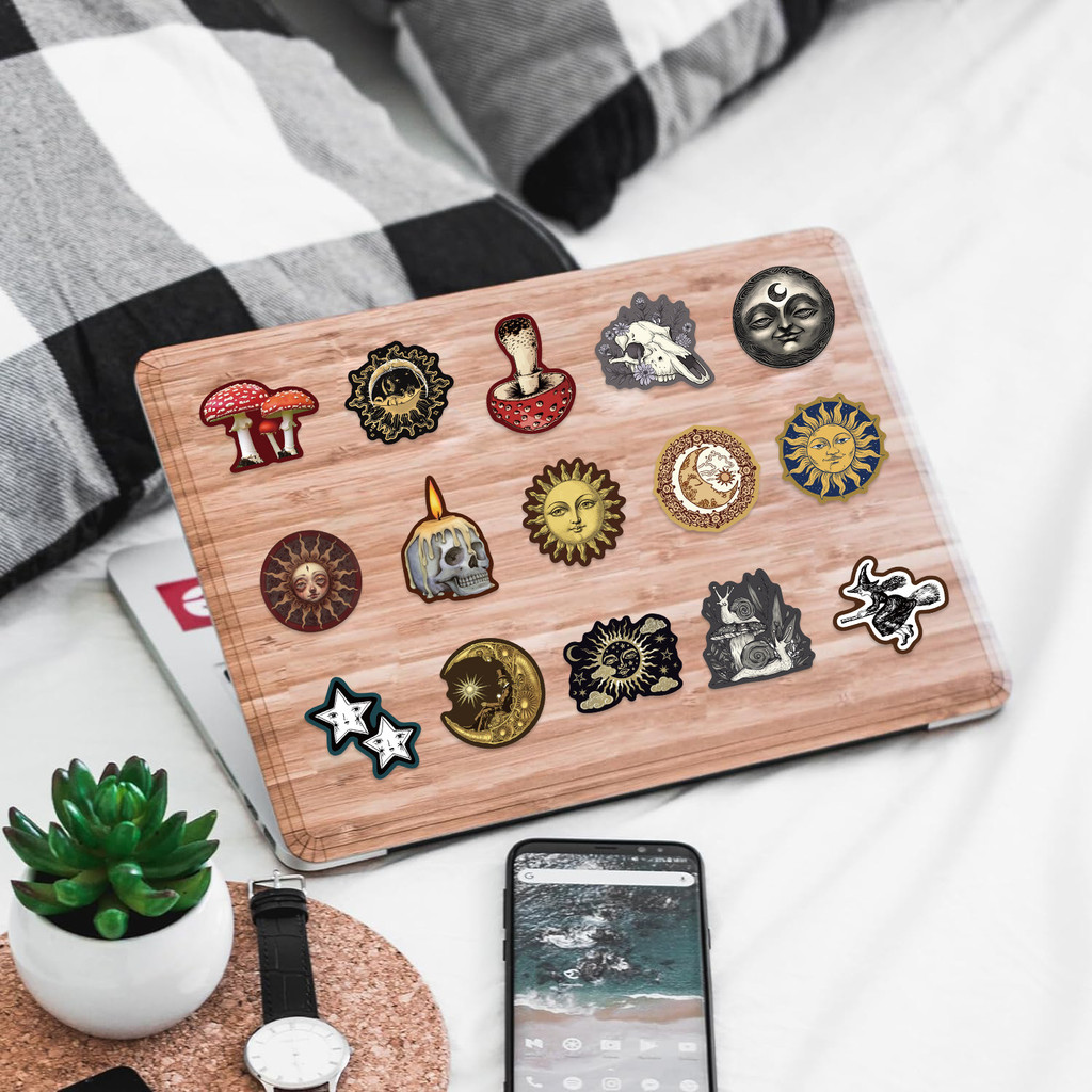 ​ 50 قطعة ملصقات العين السماوي - مراجعة Tech Gear Accessories وسعره